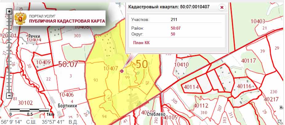 СНТ Останкино на карте МО